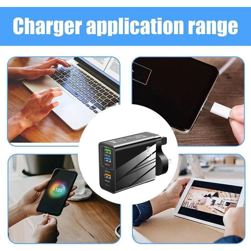 Schnelllade-USB-Ladestation 5-Anschlüsse Handy-Ladegerät Nützlicher USB-Hub-Adapter