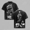 Fire Force Manga Graphic T‑shirt Harajuku Vintage Washed Summer Short Sleeve Cotton Unisex Streetwear Casual Tops