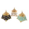 1PC Classic Vintage Gold Metal Incense Burner Lid Middle East Arabic Resin Incense Burner Decoration Home Décor