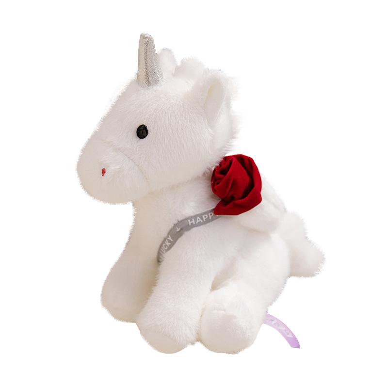 Rose Unicorn Doll Plush Toy Unicorn Doll Girl Ragdoll Valentine's Day Gift