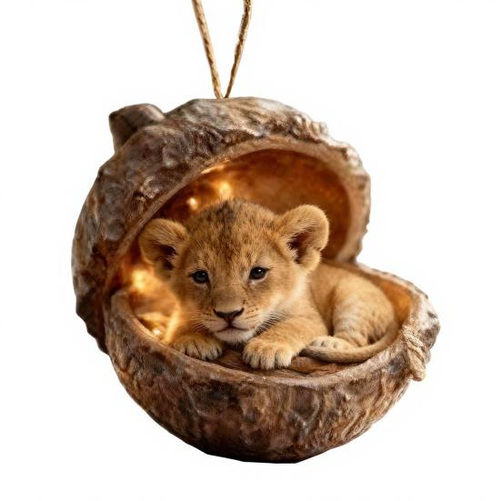 

Forest Animal Acorn Ornament 2D Acrylic Cozy Forest Christmas Ornament Woodland Creature Hanging Decoration K