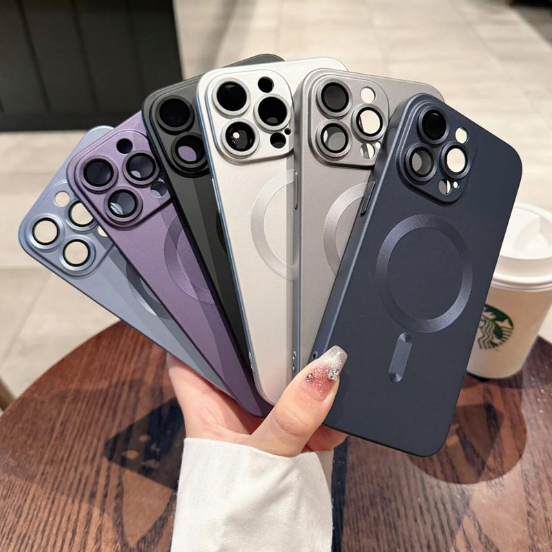 Case For iPhone 15 14 13 12 11 Pro Max Plus Magnetic Fashion For Magsafe Wireless Charge Full Lens Protection Soft Cover