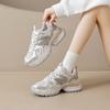 Daddy shoes new summer retro college style platform mesh silver sports and leisure shoes