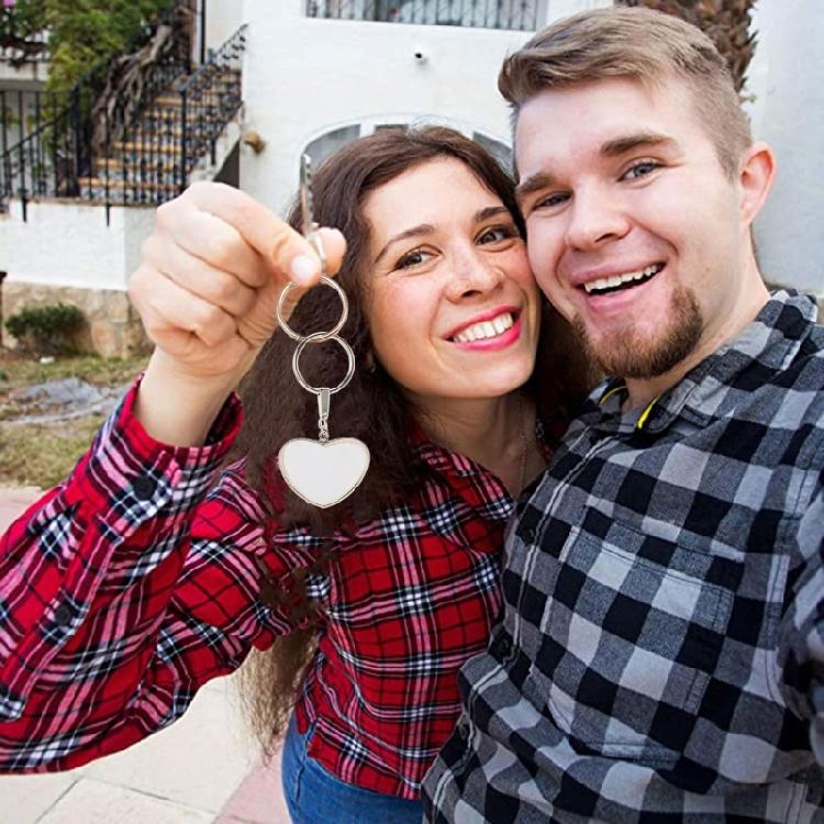 Transfer Keychain Accessories Heart Shape Sublimation Blank Keychain Bag Ornaments Gifts Handmade Key Chain Supplies