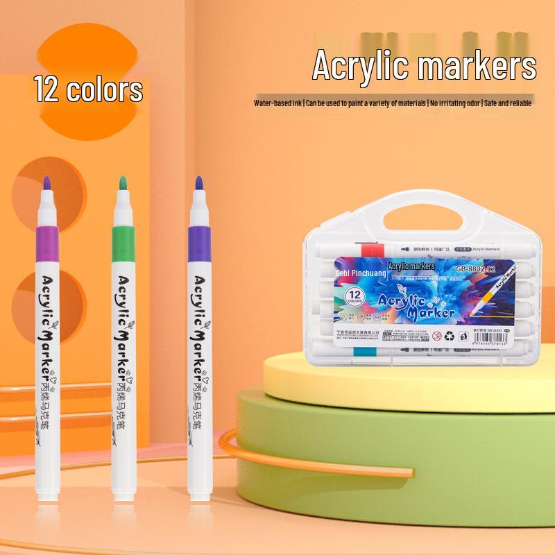 80-Color Water-Based Acrylic Markers for Kids' Graffiti and DIY Painting