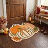 Skin-Friendly Halloween Floor Mat Faux Cashmere Entryway Rug Creative Dirt Trapping Mat  Indoor