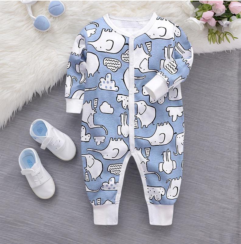 Langarm Baby Strampler: Frühlings- & Herbst-Krabbel- und Ausgehanzug, Neugeborenen-Harems-Homewear