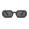 SHAUNA mode polygone carré couleur bonbon femmes luxe cristal lunettes de soleil rétro bleu vert nuances UV400 tendance hommes lunettes de soleil
