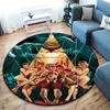 Famous German Rock Heavy Metal Band Rammstein Tile Lindemann Circular Carpet Decoration Anti Slip Home Table and Chair Mat Aisle Door Mat Carpet D15