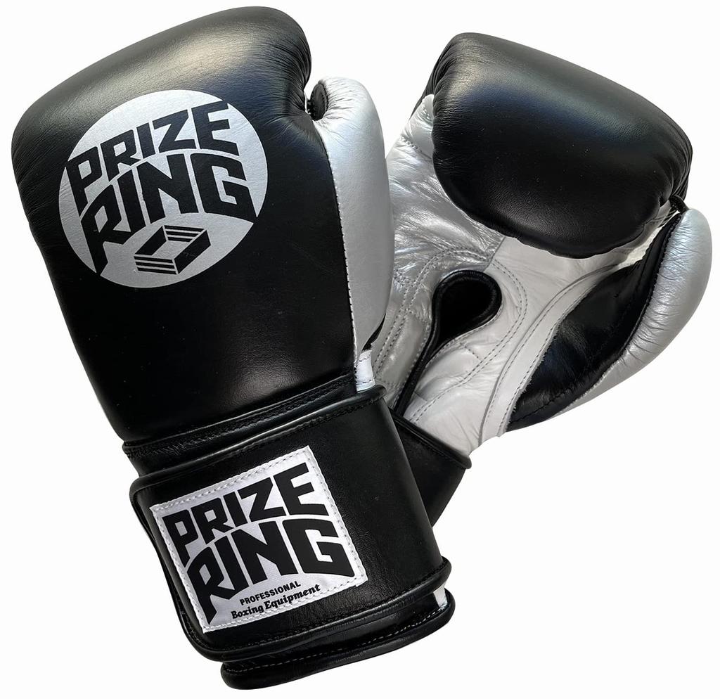Boxerské rukavice PRIZE RING 14oz „Professional SS“ černo-stříbrné