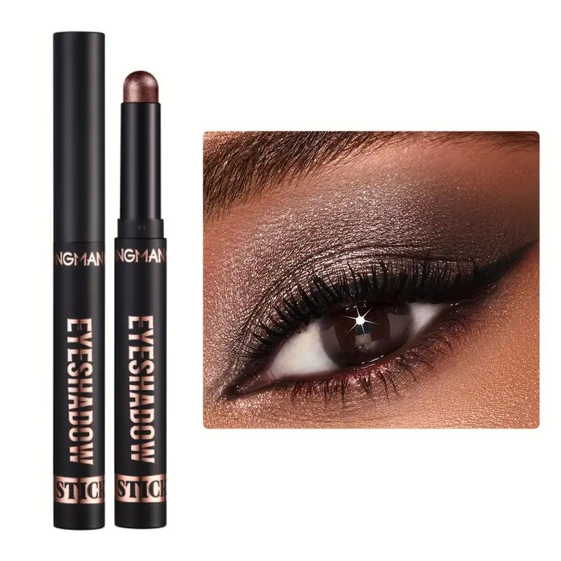 8 Colors Pearly Eyeshadow Stick Pearly Glitter Matte Finish Eyeshadow Highly Pigmented Long Lasting Waterproof Eyeshadow Stick