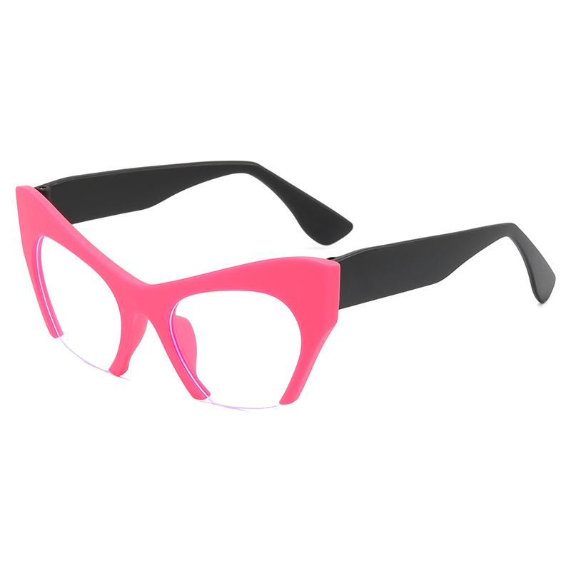 Trendy Cat Eye Anti-Blue Light Irregular Eyeglasses: European & American Fashion Style