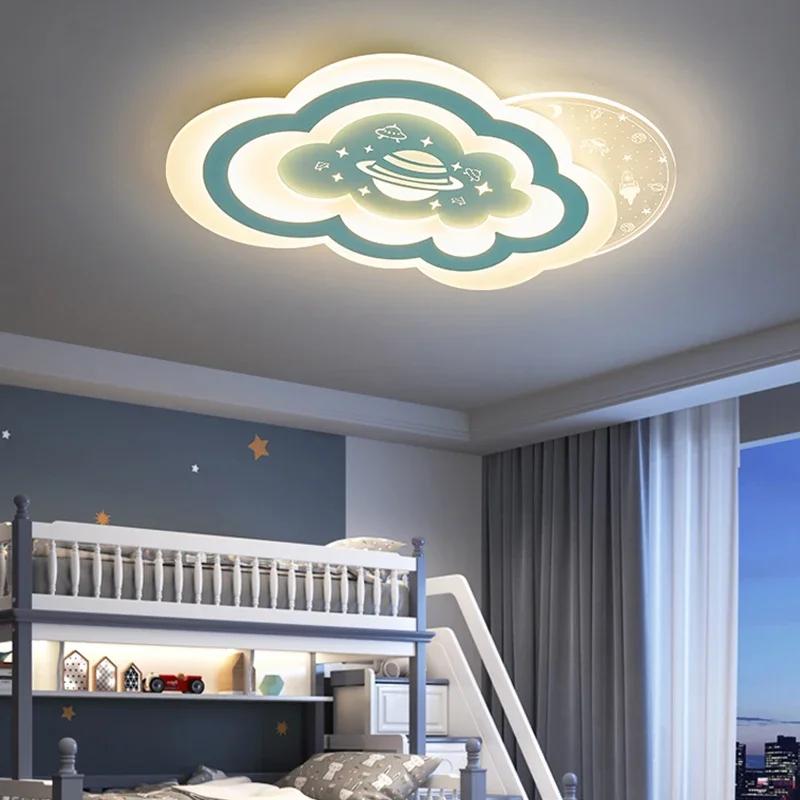 Lustră LED Modernă Lumini Cameră de Studiu Băieți Fete Lumini Bucătărie Dormitor Copii Decor Acasă Lampă de Plafon de Interior Avion Nor