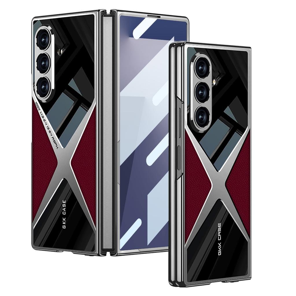 GKK Luxury Plating Super X Case for Samsung Galaxy Z Fold 7 6 Outer Screen Glass Plastic Hard Back Cover for Galaxy Z Fold7 Case