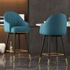 Modern Minimalist Swivel Bar Stool with Backrest