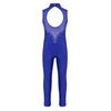 Kids Girls Sleeveless Round Neckline Rhinestone Dance Gymnastic Dance Leotards Figure Ice Skating Jumpsuit Unitard
