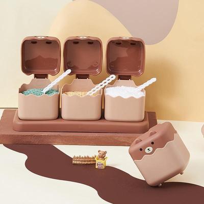 Scatola per Condimenti Cartone Animato Set Combinato Condimenti Casa Cucina Barattolo Condimenti Bottiglia Condimenti Barattolo Condimenti Barattolo Sale