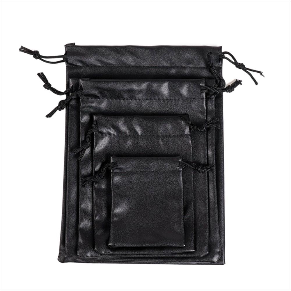 PU Leather Headset Bag Draw String Bag Earphone Cable Pouch Large Capacity Drawstring Bag  Makeup