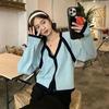 Autumn Knitwear Women Cardigan Niche V-neck Sweater 2022 New Net Red Thin Section Loose All-match Long-sleeved Sweater Coat