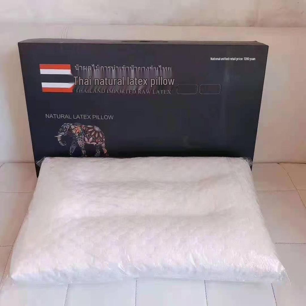 Graphene Wave Neck Support Pillow - Natural Latex Pillow Core, Adult Gift from Thailand