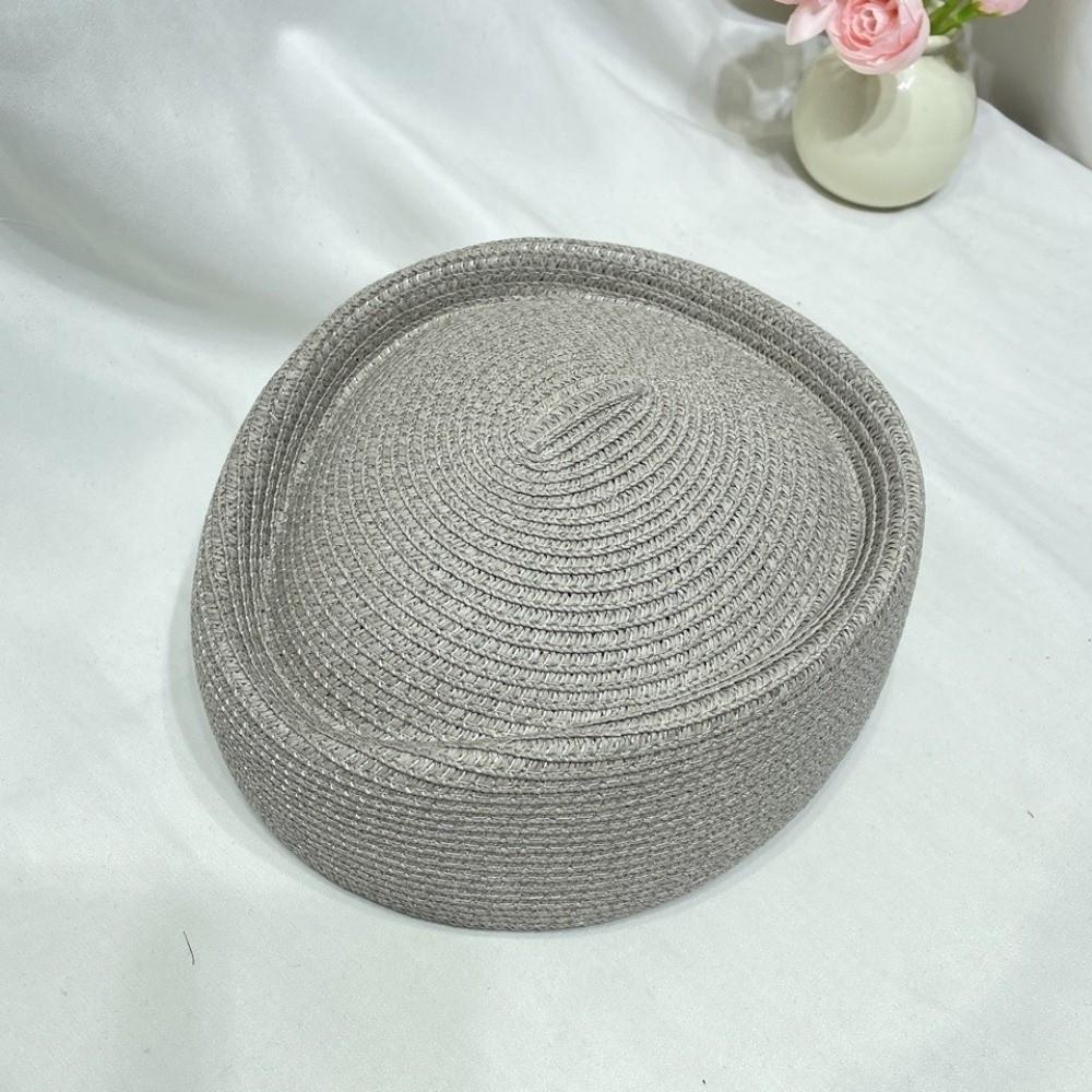 Elegant Flight Attendant Hat Teardrop Vintage Sun Hat Fashion Straw Beret Hat  Cocktail Event