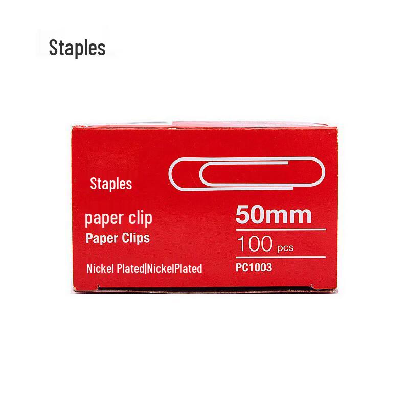 Staples PC1003 50mm Silver Paper Clips серебристый
