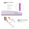 2 Pack Nail File and Buffer, Professional Manicure Shiner Block, Double-Sided Shaping Tool for Natural Nails
