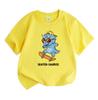 Kids Boys Girls 100% Cotton Crew Neck Short Sleeve T-Shirt, Cool Cartoon Skater Triceratops Dinosaur Skateboard Printed Casual Tees for Toddler Childr