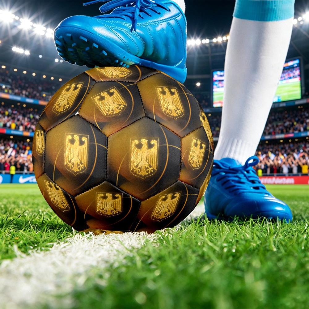 Germany Football Printed Size 5 Soccer Ball Wear Resistant Standard Adult Training Football Fan Gift for Indoor Outdoor Match Sports