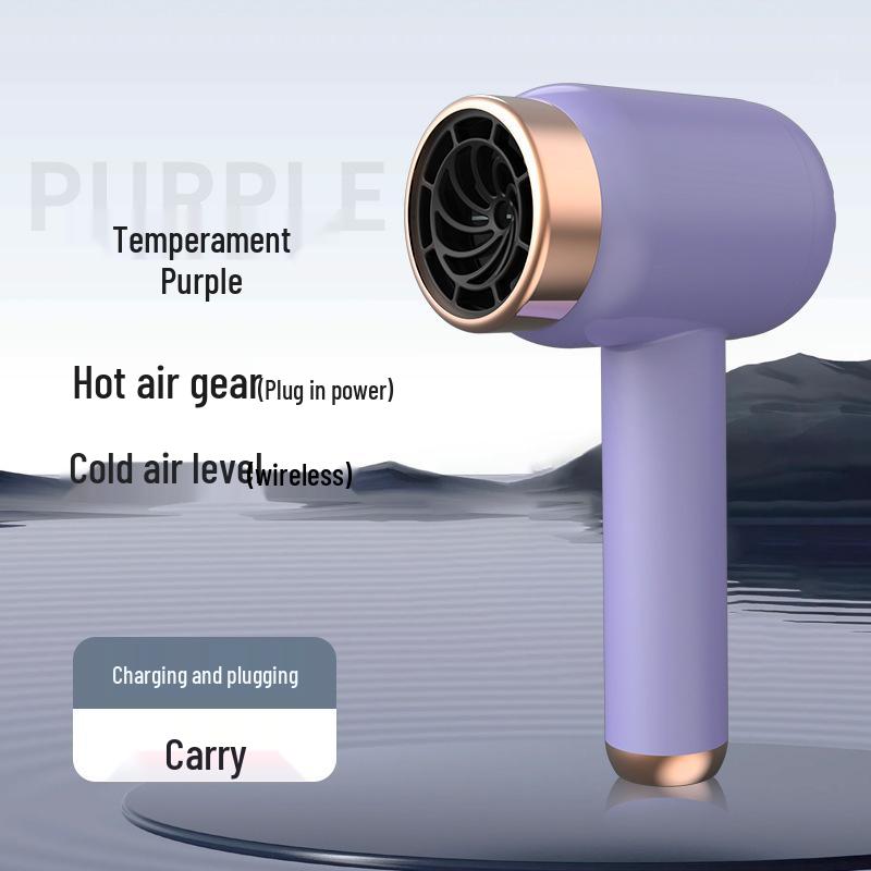 

Перезаряжаемый беспроводной фен с технологией отрицательных ионов для использования в общежитии – Горячий/Холодный, Портативный, Быстрая сушка. UK Plug