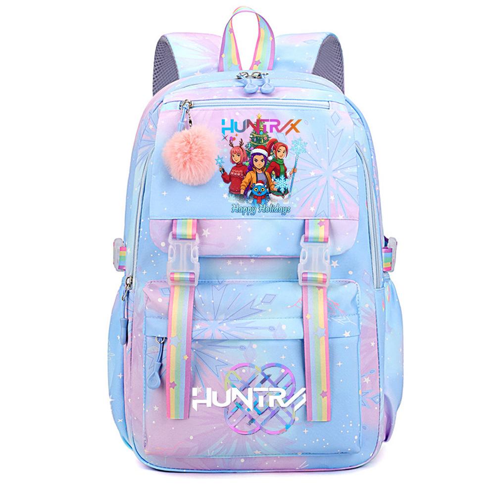 Christmas K-Pop Demon Hunters Printed Large Capacity Waterproof Backpack Teenger Student Girl Boy Schoolbag Bookbag Women Large Capacity Travel Bag