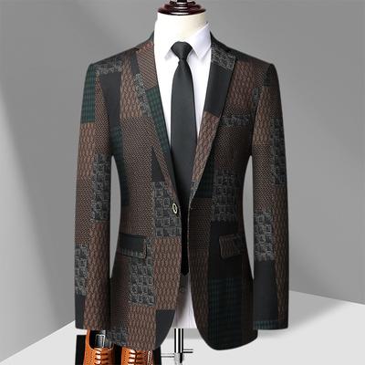 Nuevo traje de hombre de estilo Hong Kong de otoño e invierno, elegante y a la moda, traje de negocios informal, blazer de moda