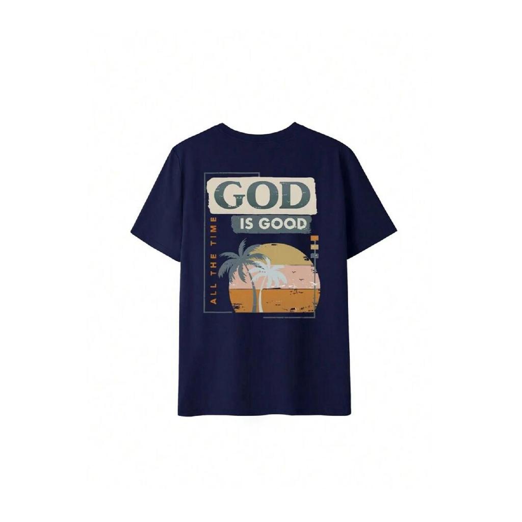 Tricou supradimensionat cu imprimeu Fume Good Luck