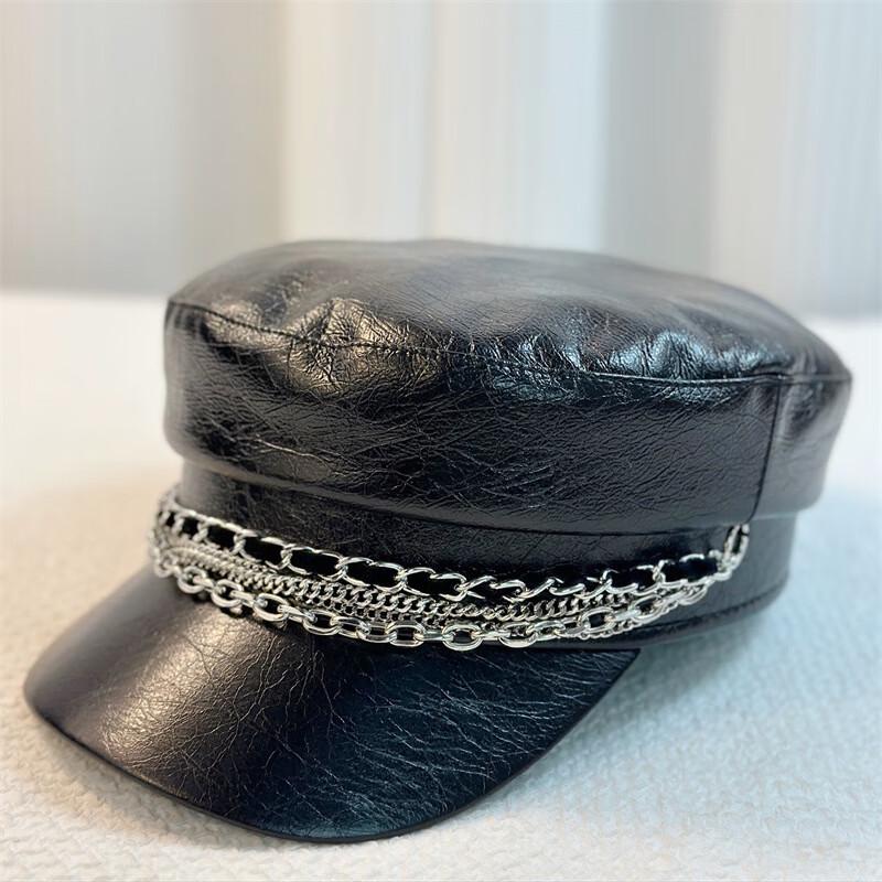 

Women s Adjustable Chain-Decorated Newsboy Cap