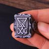 Fashion Vintage Stainless Steel Cross Rings for Men's Punk Creative Amulet Pentagram Ring Personality Jewelry Gift Wholesale