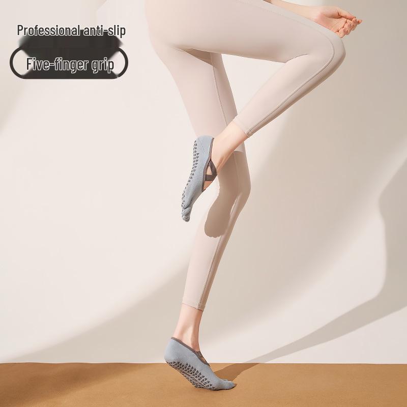 2026 Breathable Non-Slip Five-Finger Yoga & Pilates Toe Socks with Cross Straps One Size