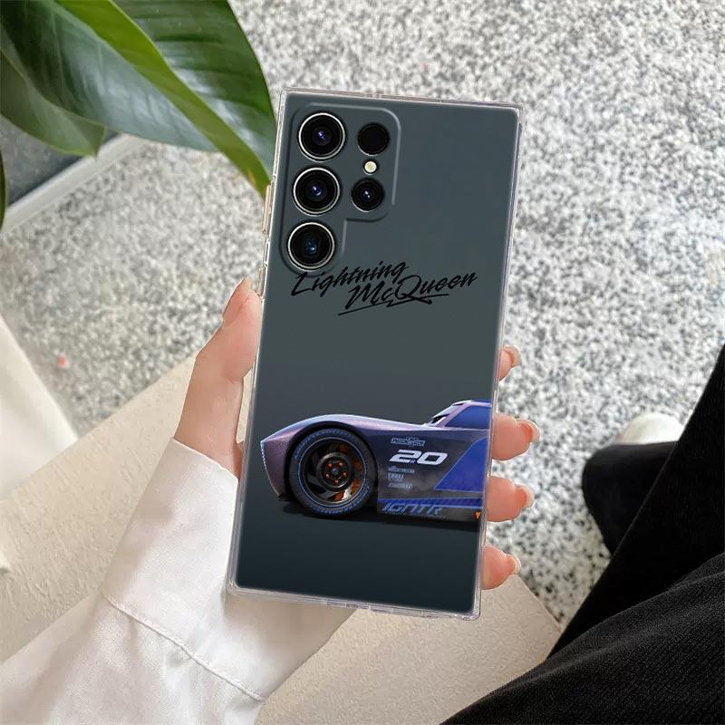 Autos Lightning Mcqueen Jackson Storm Hülle Für Samsung Galaxy S26 S25 Ultra S24 S22 S26 Plus S20 S23 S21 S25 FE 5G Klare Hülle