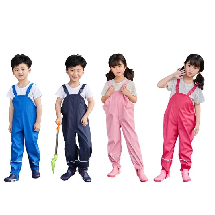 Children Pu Overall Rain Pants Waterproof Girl Boys Kindergarten Photo