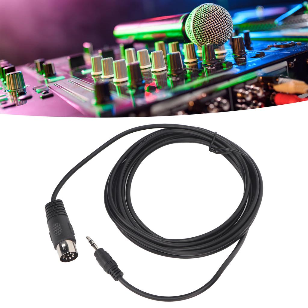 Din 8 Pin to 3.5mm MIDI Cable Male to Male 8 Pin Din to 3.5mm Cord for Musical Instrument Sound Equipment