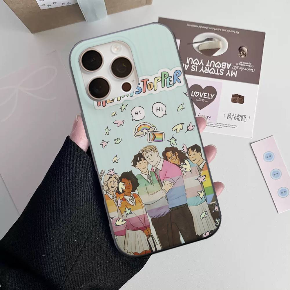 New Heartstopper Anime Stripe Corrugated Shockprof Phone Case For IPhone 17 16 15 14 13 12 11 Pro Max Plus Pro Cover