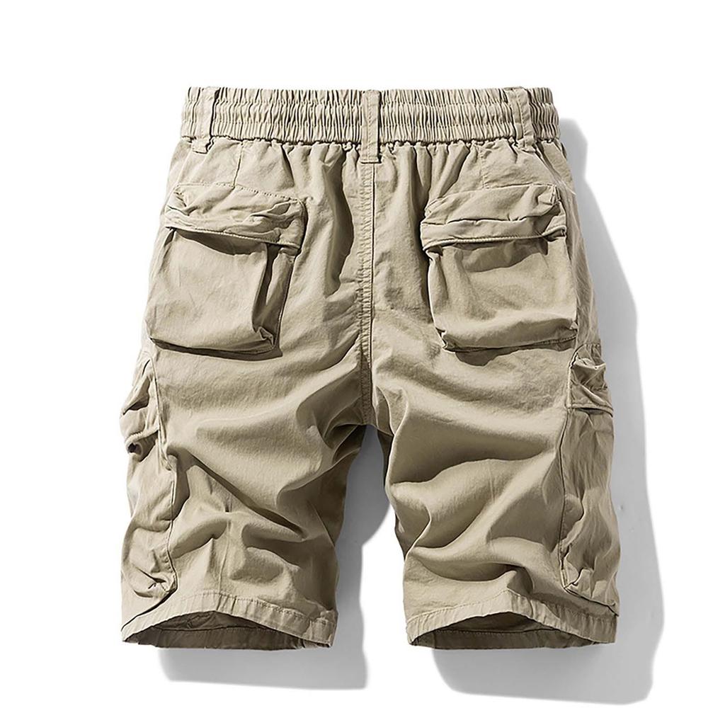 Men's Stretch Pants With Multiple Pockets, Fashionable Workwear Shorts