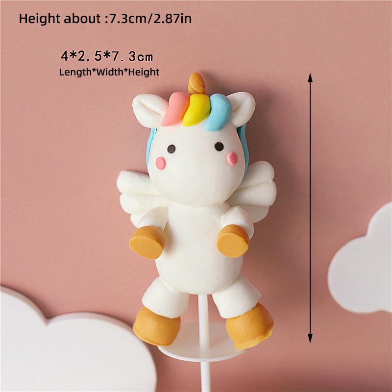 Rainbow Cake Topper Unicorn Birthday Party Decoration Kids Toddlers Birthday Party Happy Birthday Colorfu Rainbow Theme Supplies
