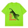 fashion Cat funny meme tshirt Unisex Unisex vintage tshirts Summer shortsleeved loose casual cotton oversized Tshirts Streetwear