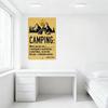Vintage Camping Humor Metal Tin Sign, Sun Mountains Tent Campfire Pine Trees Design, Home Bar Man Cave Decor with 'CAMPING: Wher