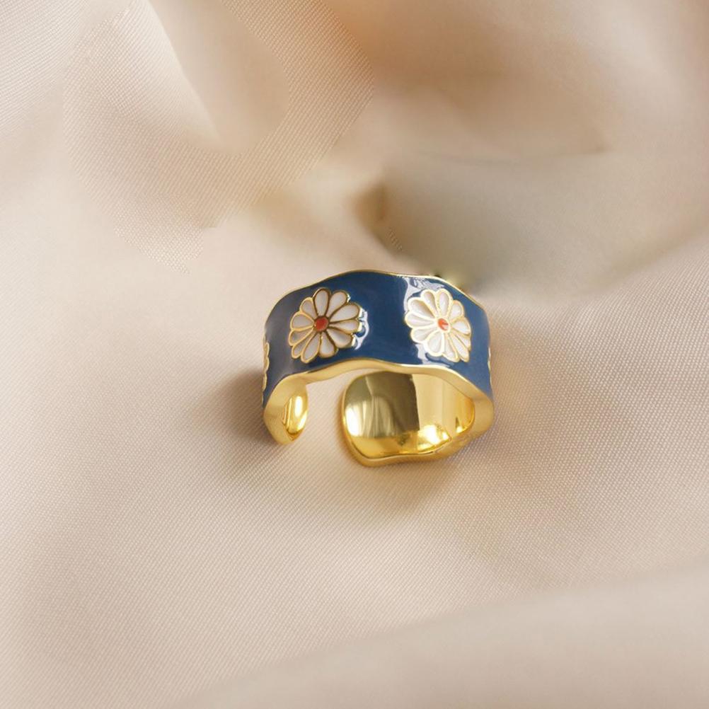 Open Ring Adjustable Daisy Flower Unisex Gift To Lovers Friends