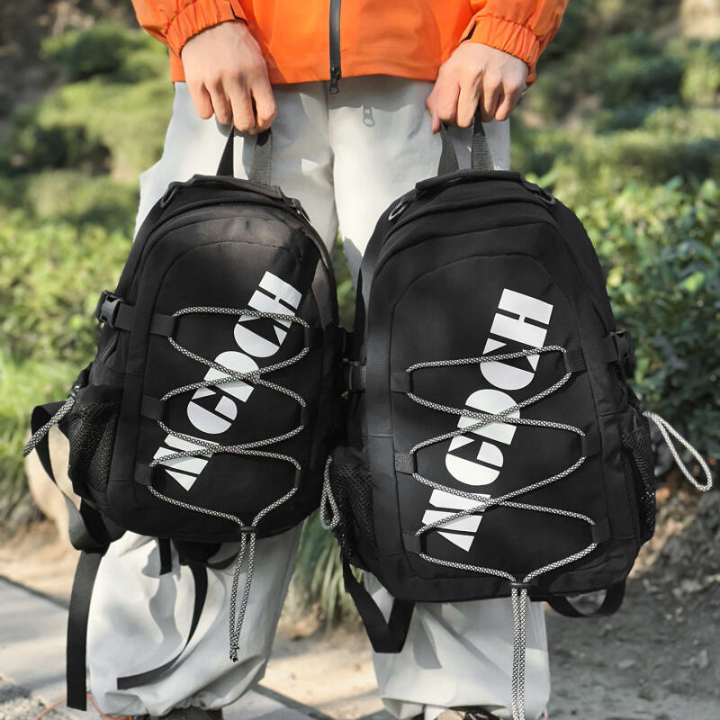 Letter Stitching Backpack Lightweight Hiking Backpack