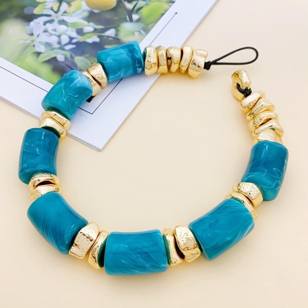 

1 Acrylic tube exaggerated and atmospheric necklace suitable for women s daily wear