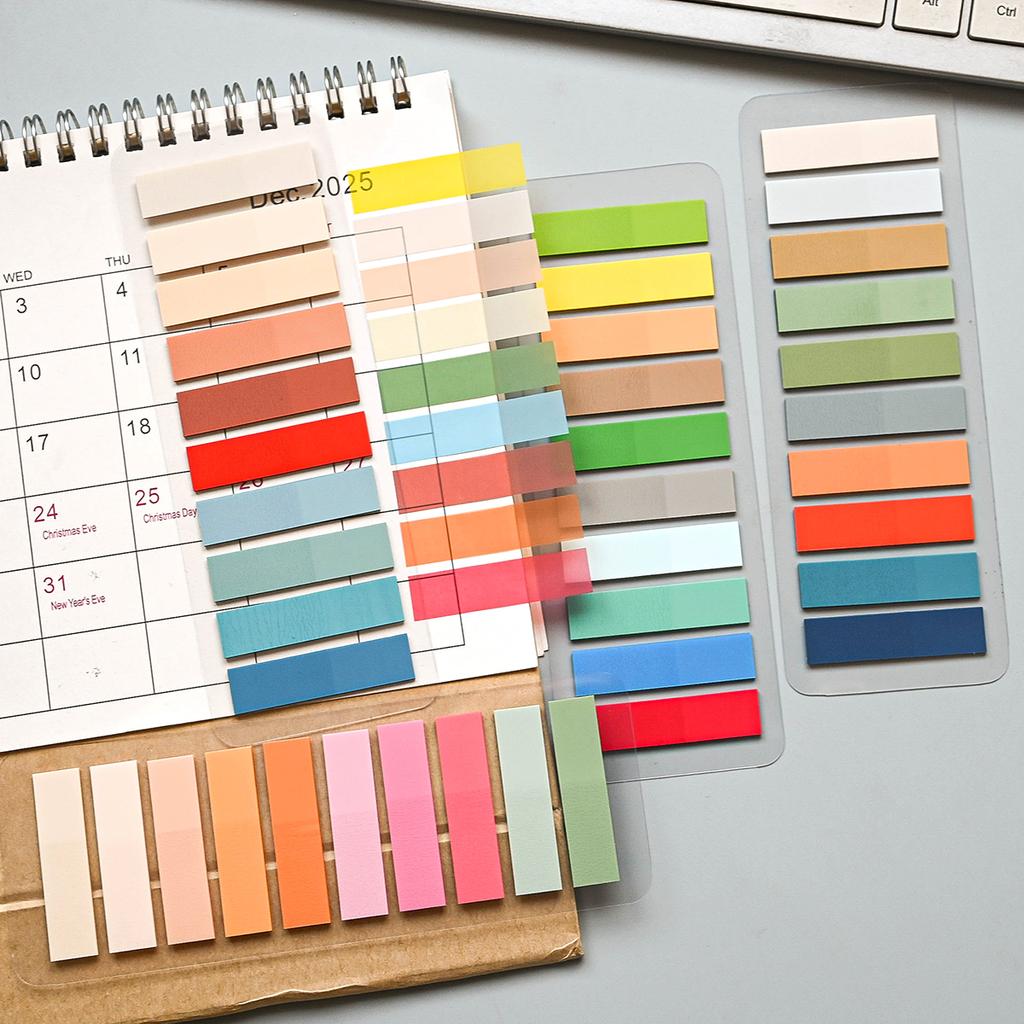 200-1600 Sheets Transparent Colorful Index Creative Memo Pads Office School Stationery Self-Adhesive Stickers Sticky Note Pads