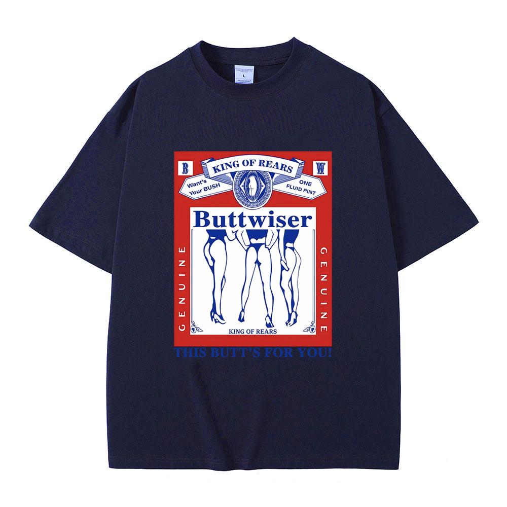 Zpěvačka Lana Del Rey Tričko Buttwiser Král zad Toto pozadí je pro tebe Trička Pánská Dámská Módní trend Oversized tričko Streetwear