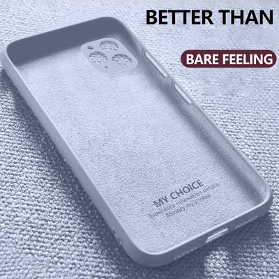 For iPhone 16 15 14 Pro 13 12 11 Pro Max 13 12 Mini 7 8 XR XS SE 2020 17 Air Liquid Silicone Cover Candy Color Case with Camera Protect